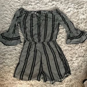 Black and white romper